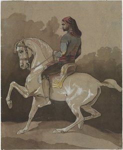 馬に乗ったアラブ人 作： Emile Jean Horace Vernet