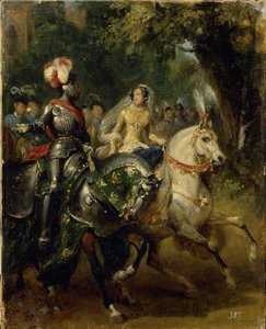 Cavalcade、ca 1842 作： Emile Jean Horace Vernet