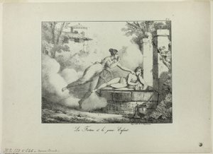 運命と幼い子供 作： Emile Jean Horace Vernet