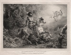 フランス国王アンリ4世。 作： Emile Jean Horace Vernet