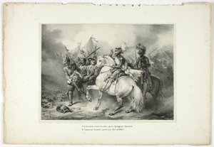私はジョワイユーズを温存するよう命じたが、無駄だった...。 作： Horace Vernet