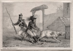略奪者よ、しっかりしなさい 作： Emile Jean Horace Vernet