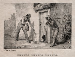略奪者略奪者。小さなもの！小さなもの！小さい ！。 作： Emile Jean Horace Vernet