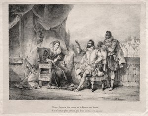 フランスのマリードメディチとヘンリー4世。 作： Emile Jean Horace Vernet