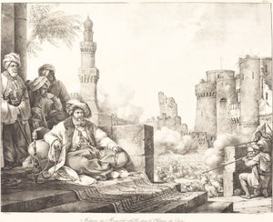 カイロ城でのマムルーク反乱軍の虐殺 作： Emile Jean Horace Vernet