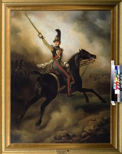 オランダのフレデリック王子の肖像 (オレンジ ナッソーのフレデリック (オレンジ ナッソー) (1797-1881) (オランダのフレデリック王子の肖像)) ホレス ベルネ (1789-1881) による絵画。 キャンバスに油彩、97 x 128 cm 作： Emile Jean Horace Vernet