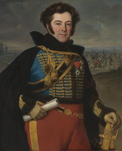 オーギュストフレデリックボナモアの肖像画、タルフイット侯爵1788-1842 作： Emile Jean Horace Vernet
