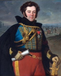 "タルーエ侯爵オーガスト・フレデリック・ボナムール（1788-1842）の肖像（タルーエ＝ボナムール）" ホレス・ヴェルネ（1789-1863）の絵画 油彩・キャンバス 作： Emile Jean Horace Vernet