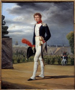 コレクターのフィリップ・ルノワール（1785～1867）の肖像。エミール・ディット・オレス・ヴェルネ（1789-1863）の絵画 作： Emile Jean Horace Vernet