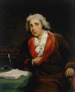 詩人アンドレ・シェニエの肖像、1762～1794年、1825年。 作： Emile Jean Horace Vernet