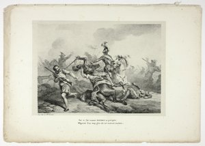 ブルボンはこの誇り高き敵に襲いかかる...。 作： Horace Vernet