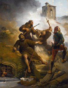サラゴサの最初の包囲戦、1819 年。 作： Emile Jean Horace Vernet