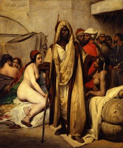 奴隷市場、1836 作： Emile Jean Horace Vernet