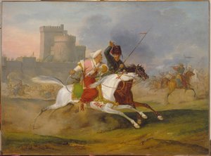 トルコ人とコサック - ホレス ヴェルネ (1789-1863) の絵画、キャンバスに油彩 作： Emile Jean Horace Vernet