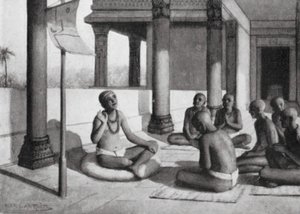 唯一神について語るサンカラチャリヤ、AD815年（リトグラフ） 作： Horace van Ruith
