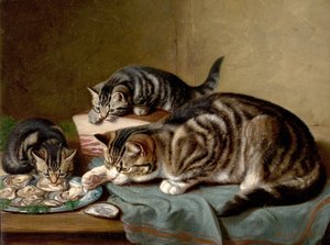 牡蠣の夕食 作： Horatio Henry Couldery
