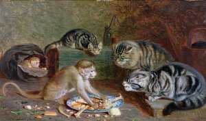 モノポリー (パネルに油彩) 作： Horatio Henry Couldery