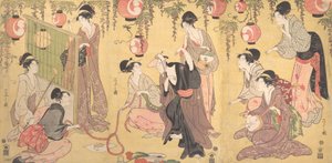遊郭のゆらのすけのパロディ、約。 1797年。 作： Hosoda Eishi