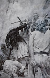 海賊の戦い（リトグラフ 作： Howard (after) Pyle