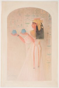 ネフェルタリ女王が捧げる2つのポット 作： Howard Carter