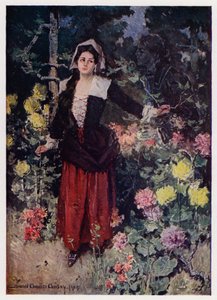 Ilustração para Evangeline, A Tale of Arcadie, de Henry Wadsworth Longfellow (litho colorida) 作： Howard Chandler (after) Christy