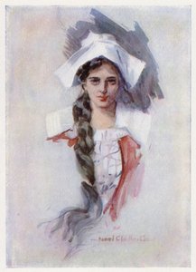 Henry Wadsworth LongfellowによるEvangeline、A Tale of Arcadieのイラスト（litho） 作： Howard Chandler (after) Christy