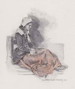 Ilustração para Evangeline, A Tale of Arcadie, de Henry Wadsworth Longfellow (litho) 作： Howard Chandler (after) Christy