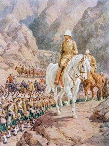 ロバーツ卿 (1832-1914) がカンダハールへ行進中 作： Howard Davie