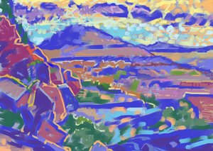 土地と光、セドナ（コンピューターアート） 作： Howard Ganz