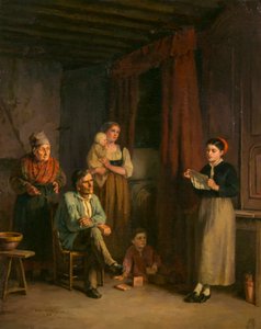 移民の手紙、1868 年。 作： Howard Helmick