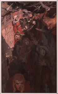 ブレット・ハート（1836-1902）による「The Birds of Cirencester」から、屋根の木とベッドに火と恐怖をもたらし、1898年1月にScribner
