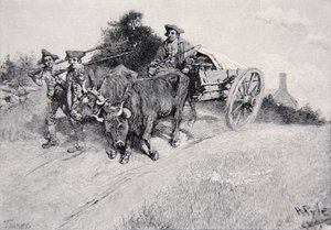 バンカーヒルにパウダーをもたらす 作： Howard Pyle