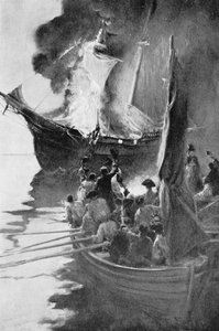 Woodrow Wilsonによる &39;Colonies and Nation&39;からのイラスト、パブ。ハーパーの雑誌で、1901 作： Howard Pyle