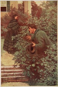 彼女は常にスパイに悩まされていました 作： Howard Pyle