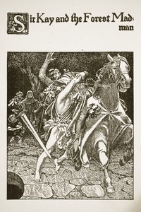 ケイ卿と森の狂人、「円卓のチャンピオンの物語」のイラスト 作： Howard Pyle