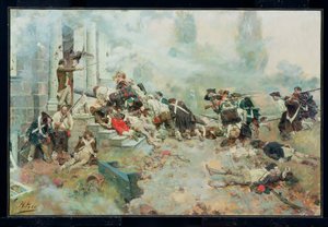 ヘンリー・カボット・ロッジ（1850-1924）による「革命の物語」からのチューハウスへの攻撃、Scribner
