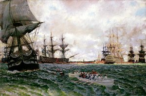 ヘンリー・カボット・ロッジ（1850-1924）による「革命の物語」からのチャールストンの避難、Scribner