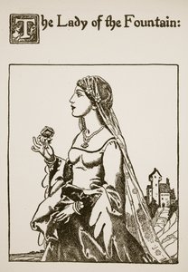 噴水の貴婦人、ローンセロット卿とその仲間たちの物語、1907年のイラスト 作： Howard Pyle