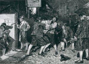 ハーパーの雑誌、1882年からニューヨークのプレスギャング 作： Howard Pyle