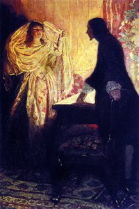 キャプテン・キースの娘との出会い。アメリカのイラストレーター、ハワード・パイル（1853-1911）の「Book of pirates Buccaneers and Marooners of the Spanish Main」からの挿絵。 作： Howard Pyle