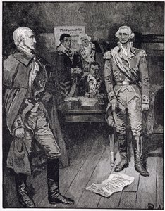 ワシントン、独裁政権を拒否、ハーパーズ誌、1883年 作： Howard Pyle