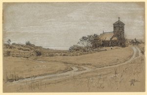 素描、風景、1880-90年 作： ハワードラッセルバトラー