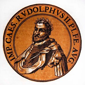 神聖ローマ皇帝ルドルフ2世のメダリオン肖像画 作： Hubert (after) Goltzius