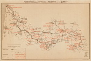 ギエンヌ・ドゥ・ルエルグ・エ・ドゥ・ケルシー山脈（カラーリトグラフ） 作： Hubert Clerget