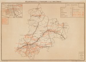 トゥーレーヌ地方とオルレアナ県（カラーリトグラフ） 作： Hubert Clerget
