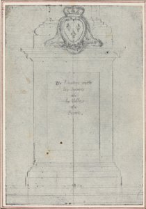 フランス国王の腕が乗った台座 作： Hubert Francois Gravelot