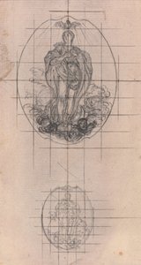 Projeto para uma medalha: Figura da Virgem