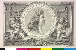 フランス王ルイ14世 作： Hubert Francois Gravelot