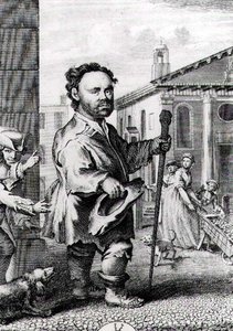 ジェームスヒューレット（d.1771）によって彫刻されたアイルランドの小人、オーエンファレル（b.1716）、パブ。 1742年
