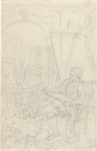 自画像 作： Hubert Francois Gravelot